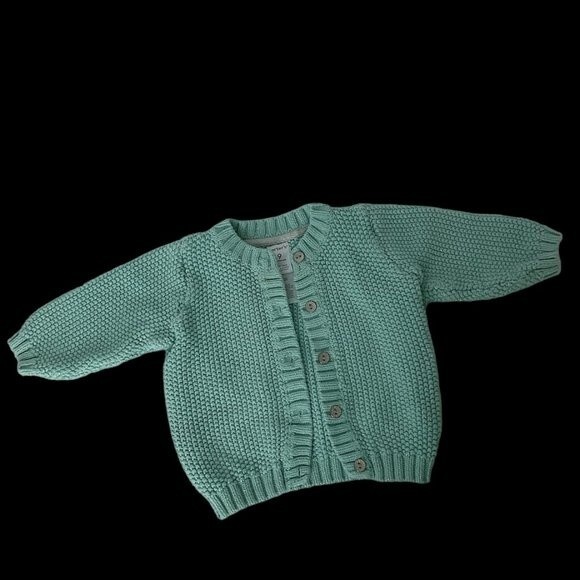 Carter’s Girls 9M 2 Piece Sweater H&M Sherpa Fleece Vest Set Baby Winter Outfit - Picture 3 of 16